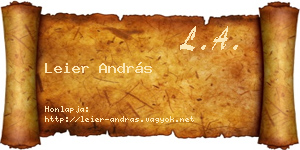 Leier András névjegykártya